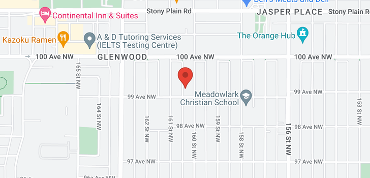 map of 9910 160 ST NW